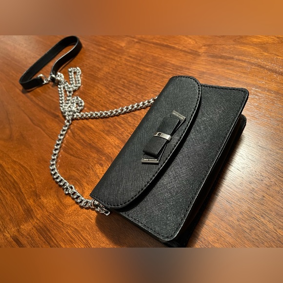 Michael by Michael Kors Mini Leather Trunk Crossbody with silver chain - Picture 3 of 7